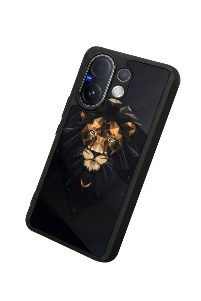 Vivo V60 Uyumlu Aslan Tasarımlı Glossy Premium Kılıf