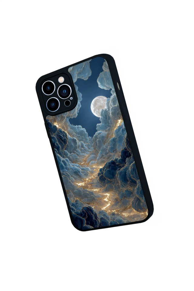 iPhone 13 Pro Max Uyumlu Ay Tasarımlı Glossy Premium Kılıf