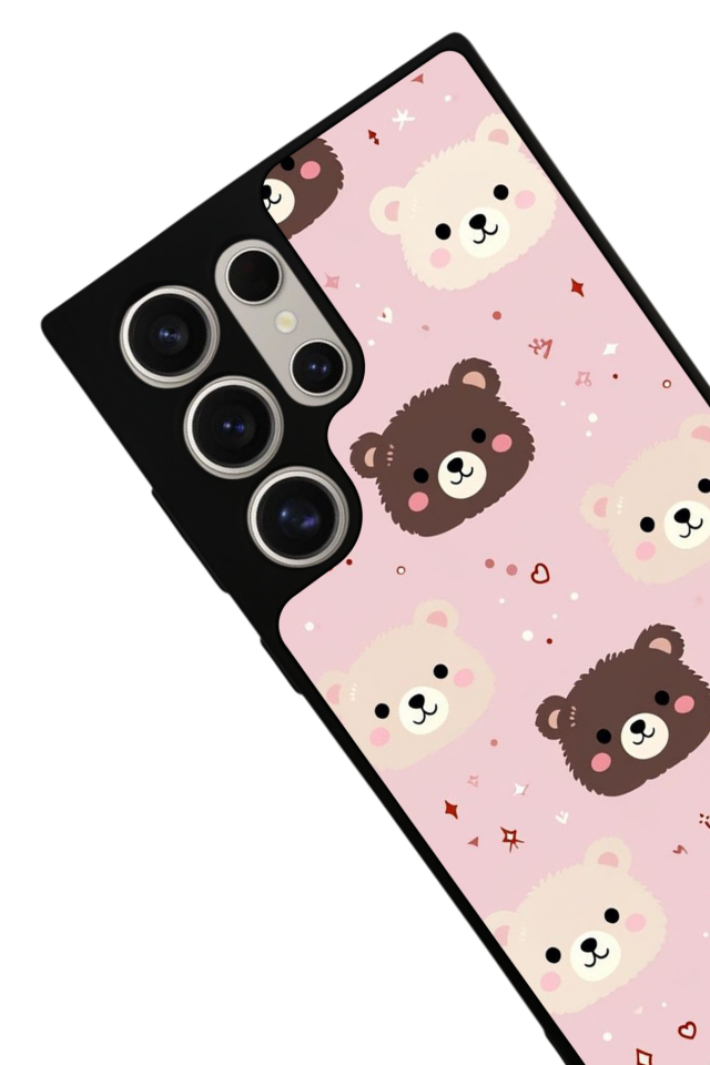 Samsung Galaxy S24 Ultra Uyumlu Ayı Tasarımlı Glossy Premium Kılıf