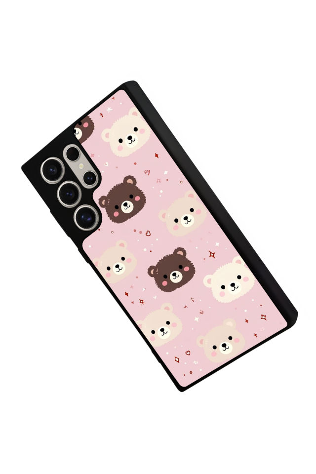 Samsung Galaxy S24 Ultra Uyumlu Ayı Tasarımlı Glossy Premium Kılıf