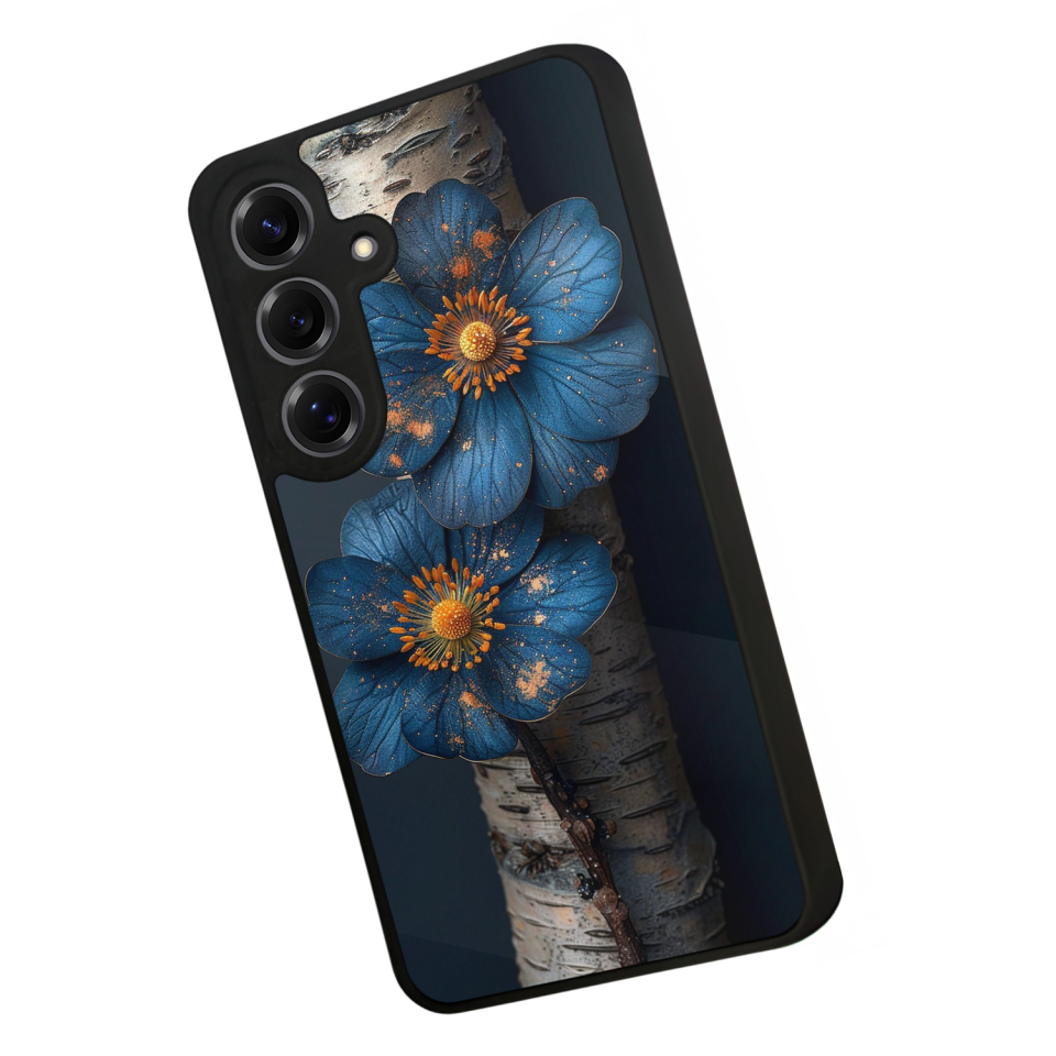Samsung Galaxy S25 Uyumlu Cicek Tasarımlı Glossy Premium Kılıf