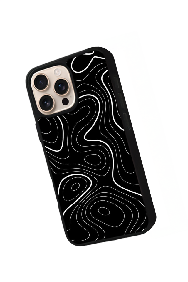 iPhone 14 Pro Max Uyumlu Çizgi Sanatı Tasarımlı Glossy Premium Kılıf