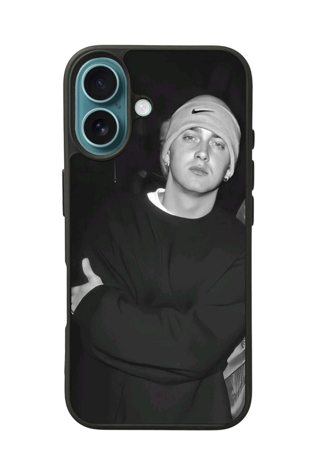 iPhone 16 Uyumlu Eminem Tasarımlı Glossy Premium Kılıf