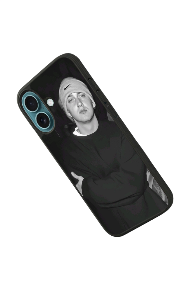 iPhone 16 Uyumlu Eminem Tasarımlı Glossy Premium Kılıf