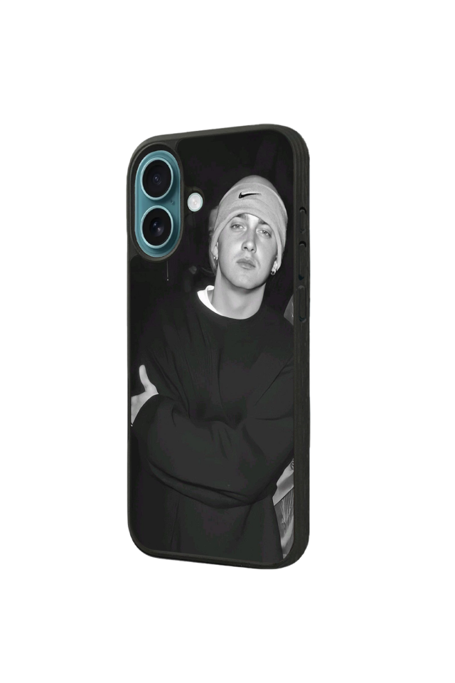 iPhone 16 Uyumlu Eminem Tasarımlı Glossy Premium Kılıf