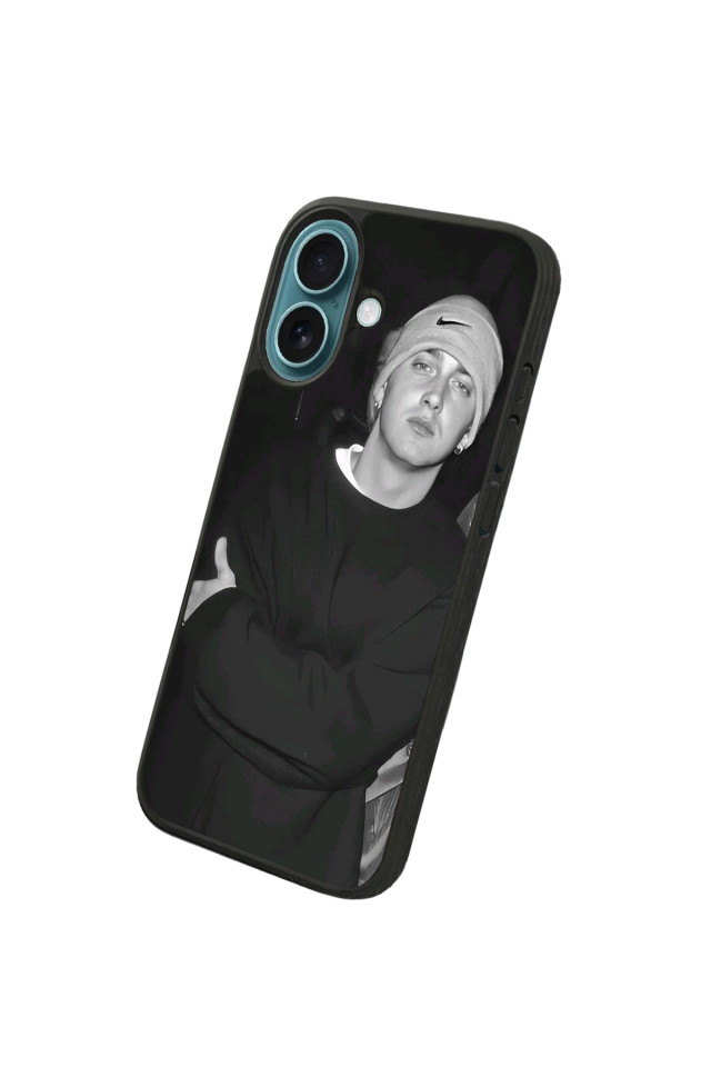 iPhone 16 Uyumlu Eminem Tasarımlı Glossy Premium Kılıf