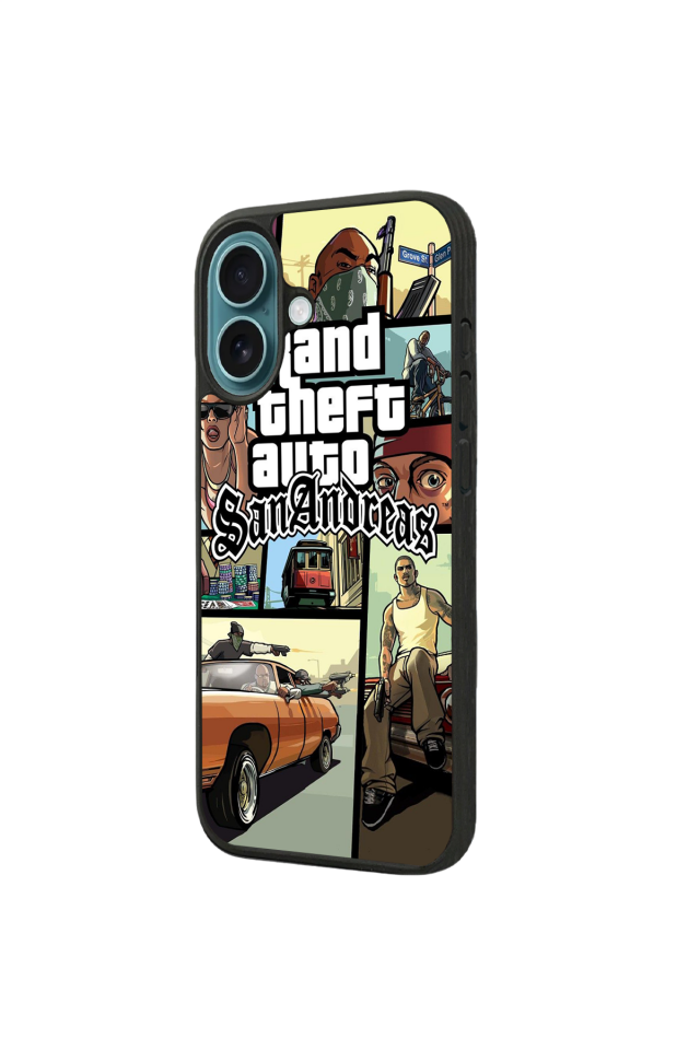 iPhone 16 Plus Uyumlu GTA Tasarımlı Glossy Premium Kılıf