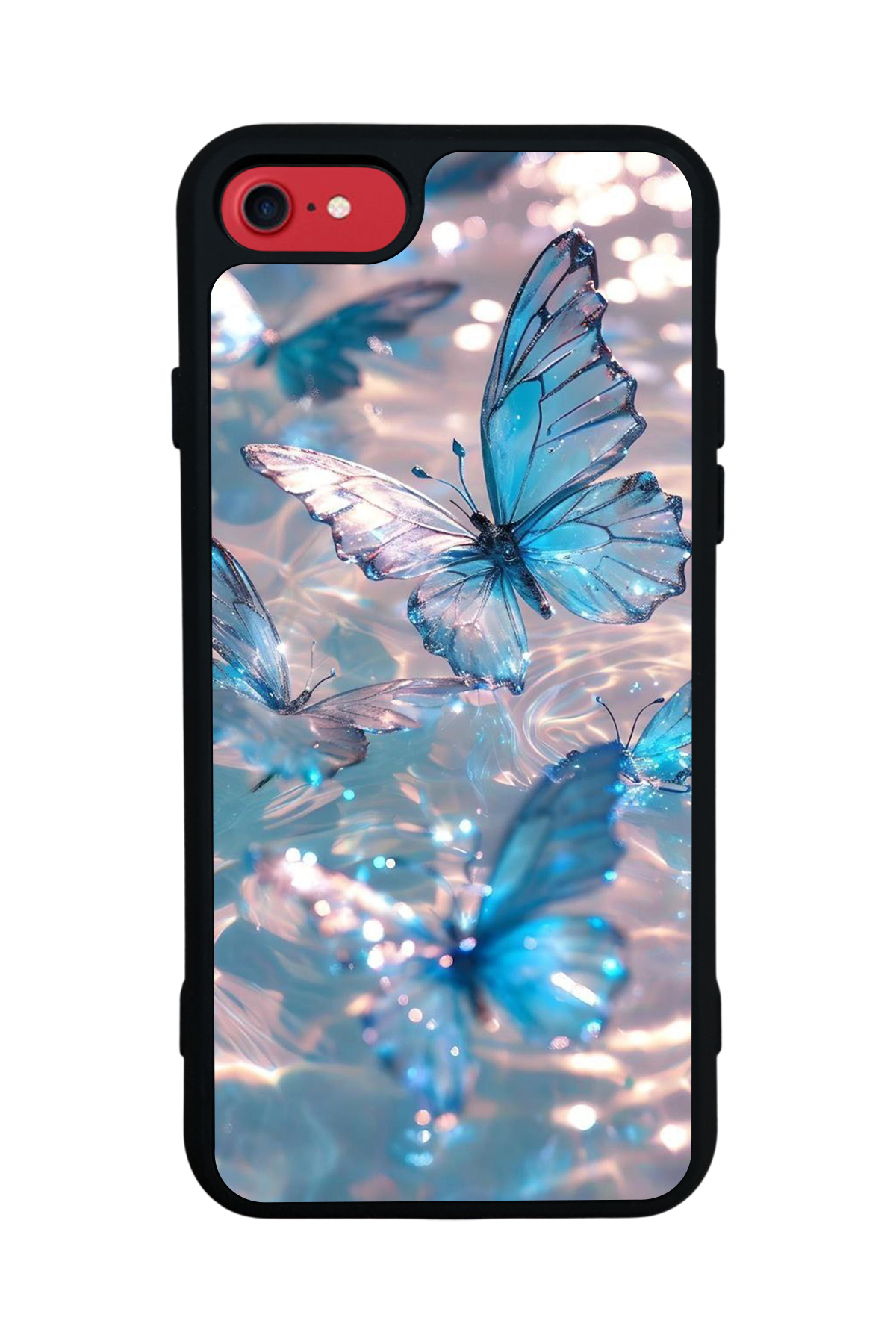 iPhone 8 Uyumlu Kelebek Tasarımlı Glossy Premium Kılıf