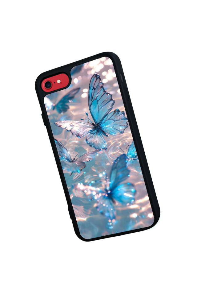iPhone 8 Uyumlu Kelebek Tasarımlı Glossy Premium Kılıf