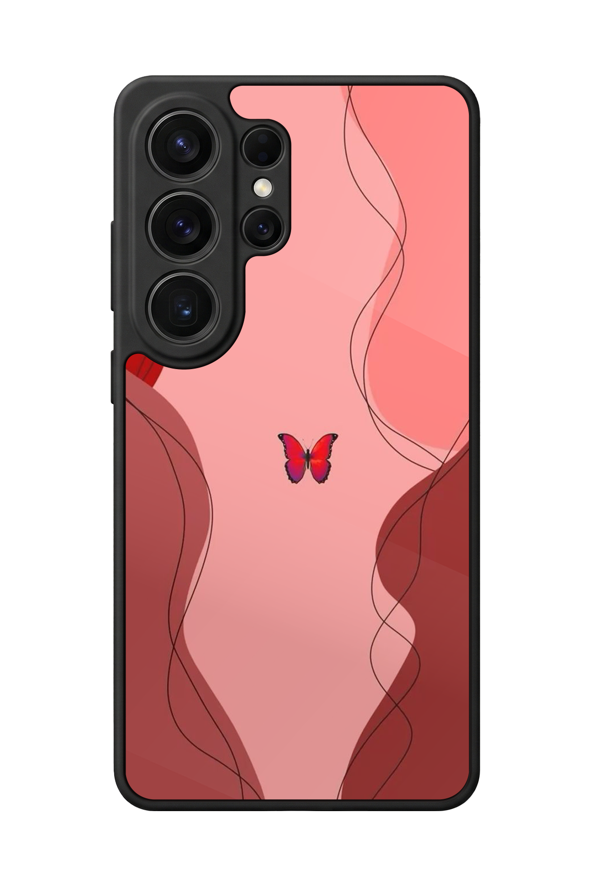 Samsung Galaxy S26 Ultra Uyumlu Kelebek Tasarımlı Glossy Premium Kılıf