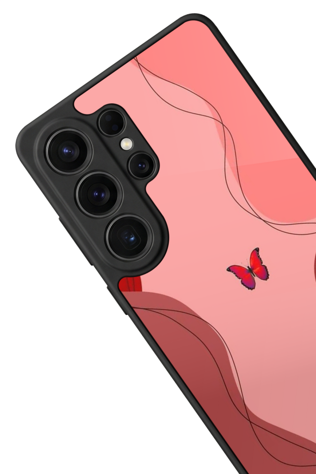 Samsung Galaxy S26 Ultra Uyumlu Kelebek Tasarımlı Glossy Premium Kılıf