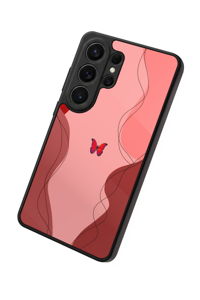 Samsung Galaxy S26 Ultra Uyumlu Kelebek Tasarımlı Glossy Premium Kılıf