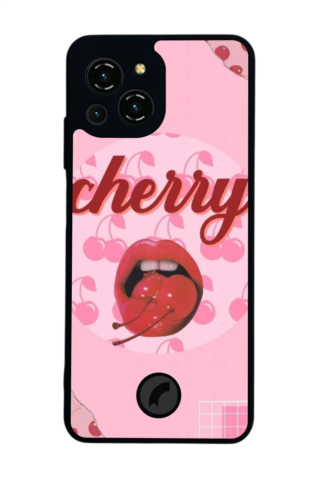 Reeder S23 Pro Max Uyumlu Kiraz Tasarımlı Glossy Premium Kılıf