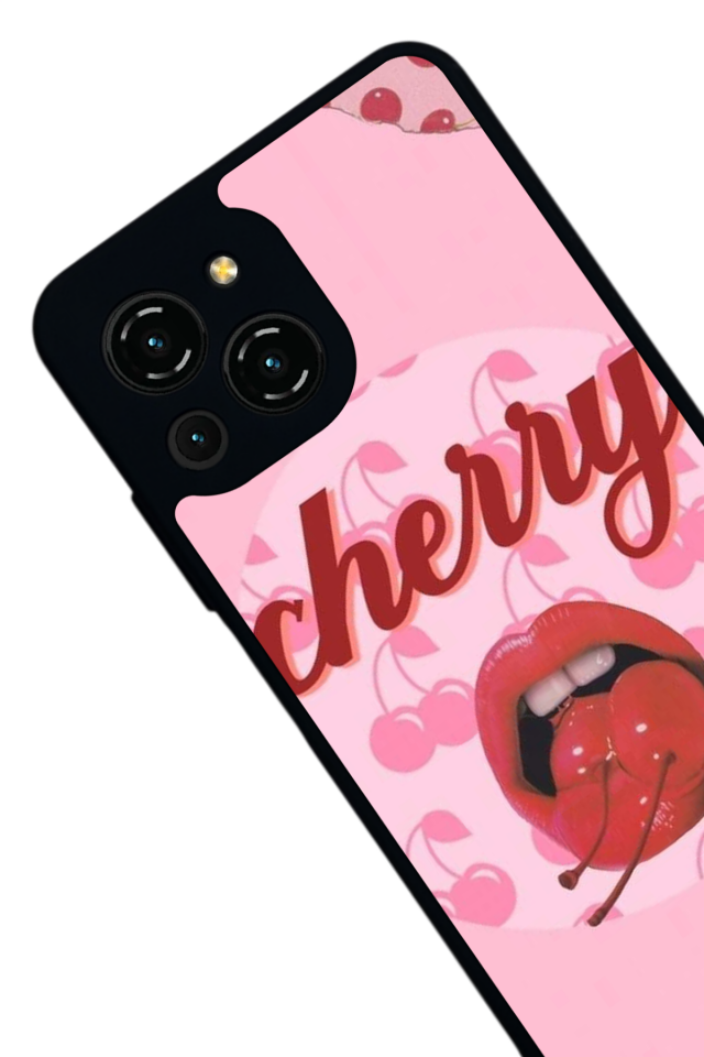 Reeder S23 Pro Max Uyumlu Kiraz Tasarımlı Glossy Premium Kılıf