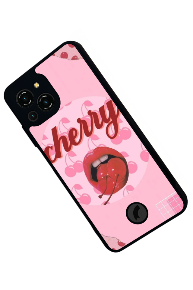 Reeder S23 Pro Max Uyumlu Kiraz Tasarımlı Glossy Premium Kılıf