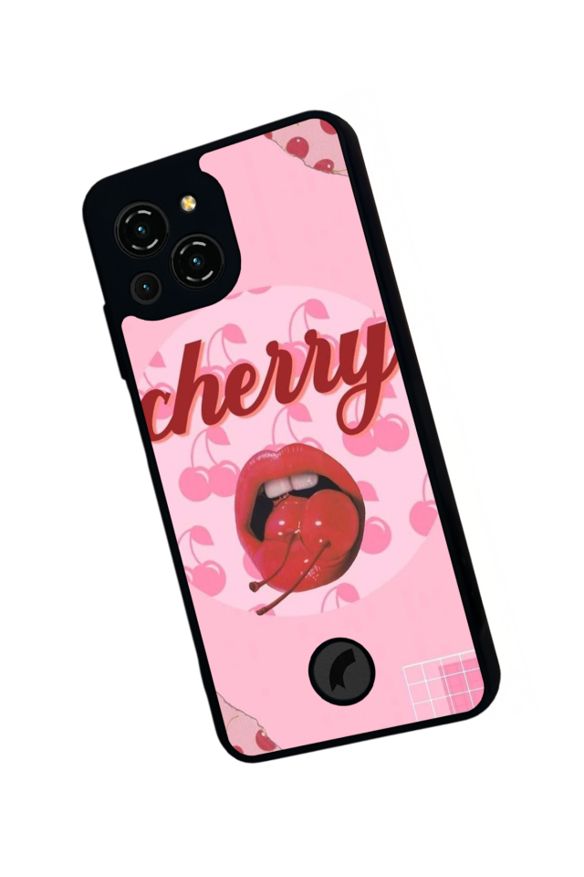 Reeder S23 Pro Max Uyumlu Kiraz Tasarımlı Glossy Premium Kılıf