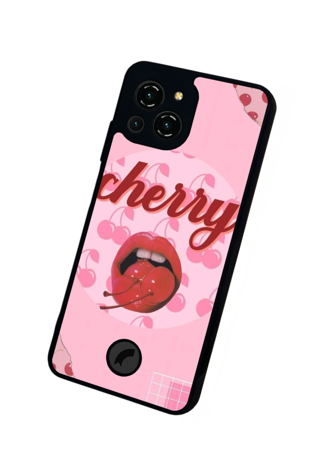 Reeder S23 Pro Max Uyumlu Kiraz Tasarımlı Glossy Premium Kılıf