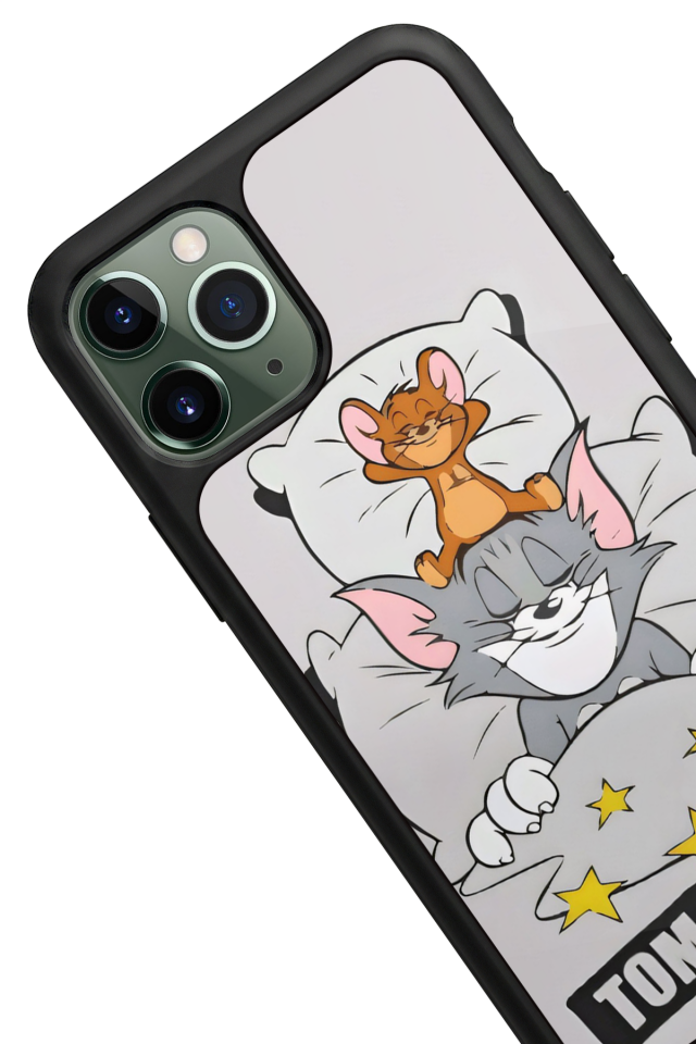 iPhone 11 Pro Uyumlu Tom And Jerry Tasarımlı Glossy Premium Kılıf