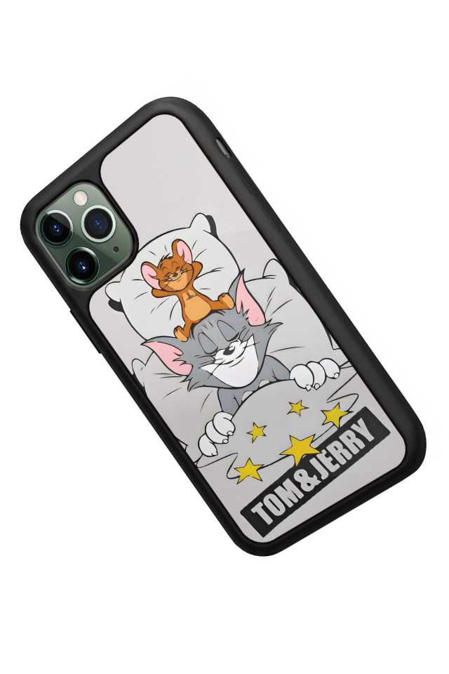 iPhone 11 Pro Uyumlu Tom And Jerry Tasarımlı Glossy Premium Kılıf
