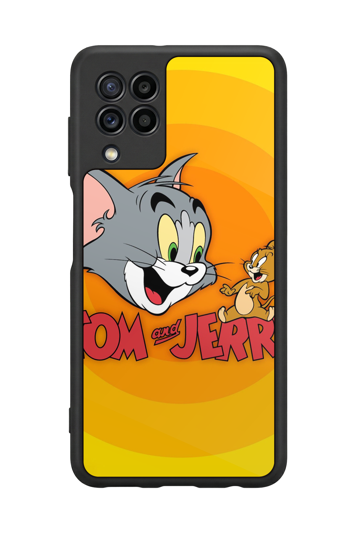 Samsung Galaxy M22 Uyumlu Tom And Jerry Tasarımlı Glossy Premium Kılıf