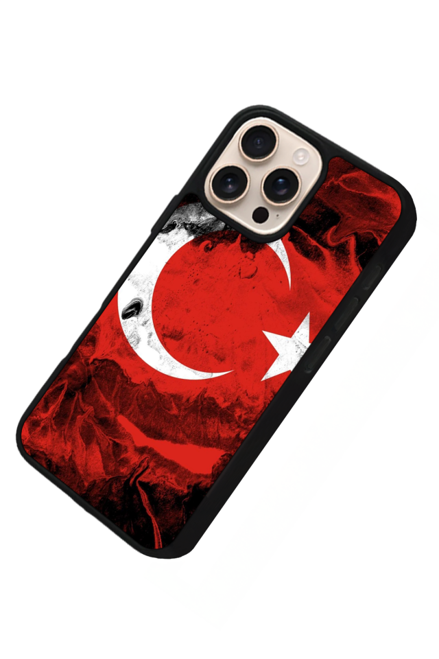 iPhone 15 Pro Max Uyumlu TürkBayragi Tasarımlı Glossy Premium Kılıf