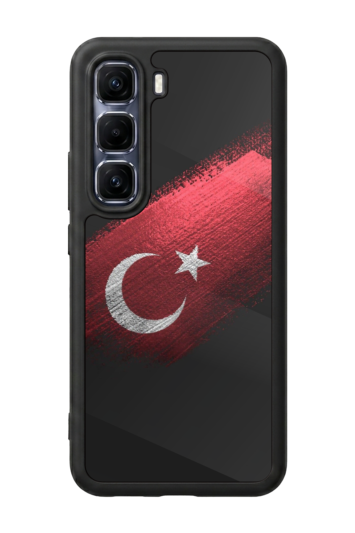 Infinix Hot 60 Pro Plus Uyumlu Türk Bayragi Tasarımlı Glossy Premium Kılıf