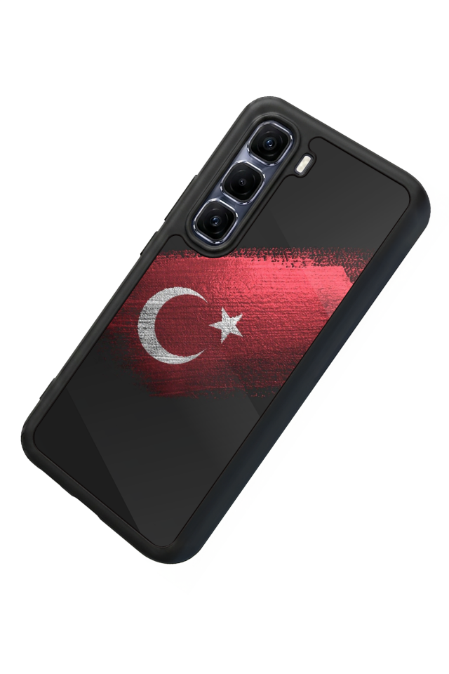 Infinix Hot 60 Pro Plus Uyumlu Türk Bayragi Tasarımlı Glossy Premium Kılıf