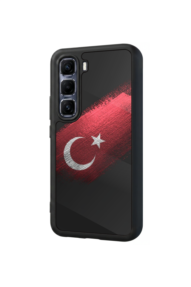 Infinix Hot 60 Pro Plus Uyumlu Türk Bayragi Tasarımlı Glossy Premium Kılıf
