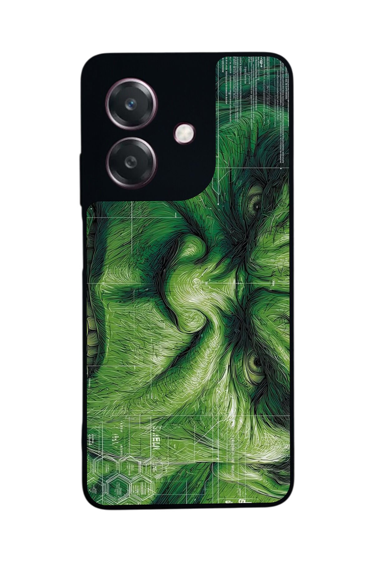 Oppo A3 5G Uyumlu Hulk Tasarımlı Glossy Premium Kılıf