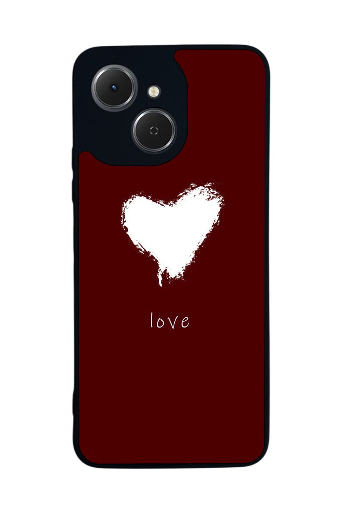 Tecno Spark 40C Uyumlu Kalp Love Tasarımlı Glossy Premium Kılıf