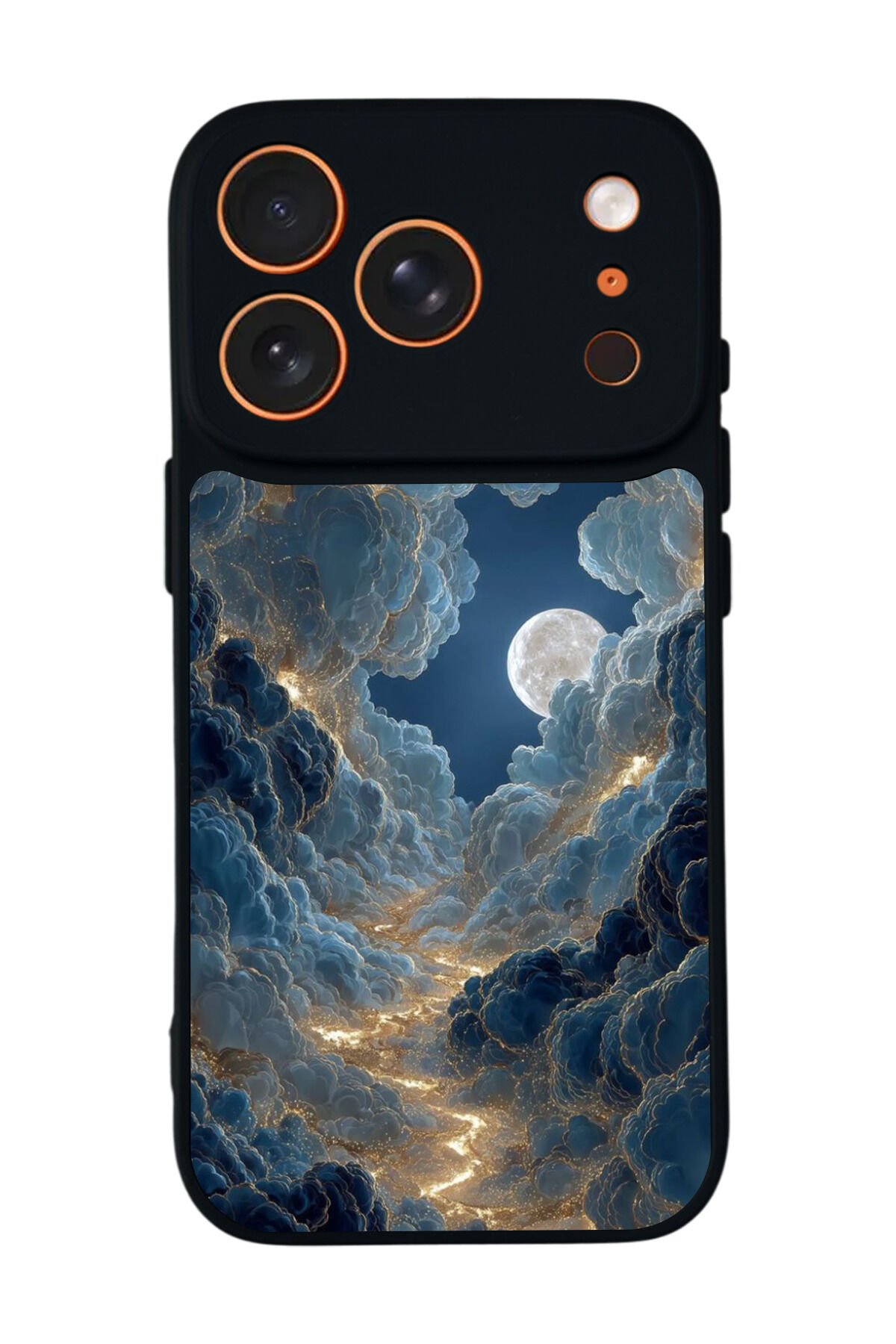 iPhone 17 Pro Max Uyumlu Ay Tasarımlı Glossy Premium Kılıf