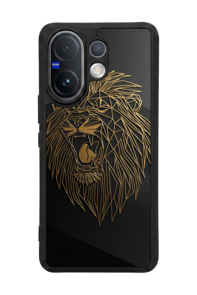 Vivo V60 Uyumlu Aslan Tasarımlı Glossy Premium Kılıf