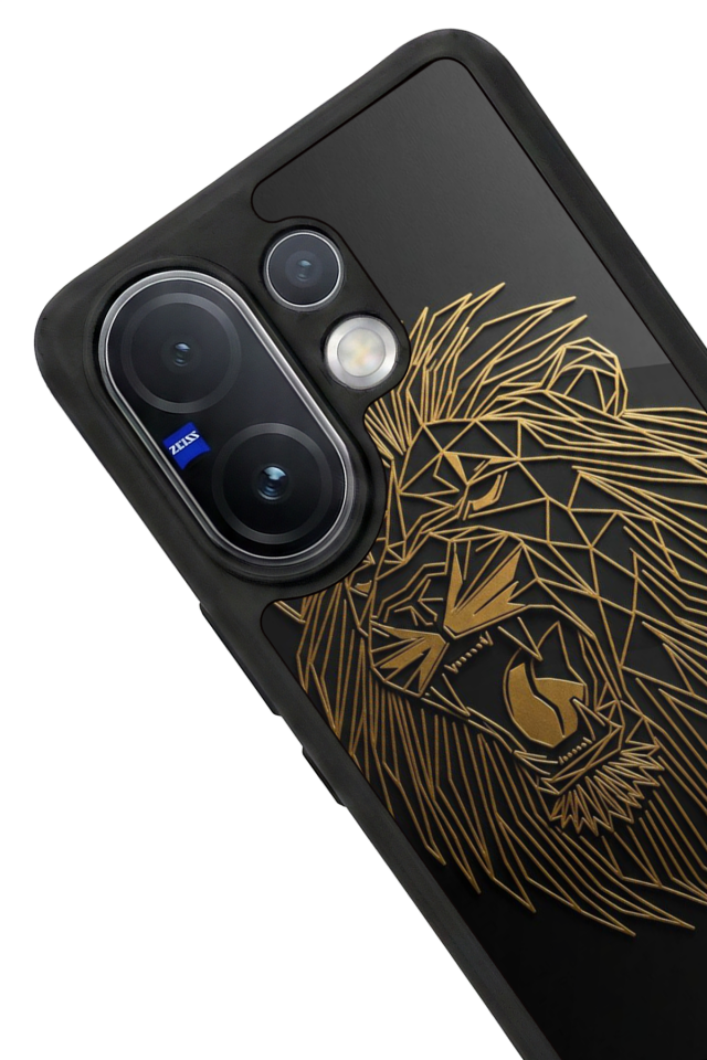 Vivo V60 Uyumlu Aslan Tasarımlı Glossy Premium Kılıf