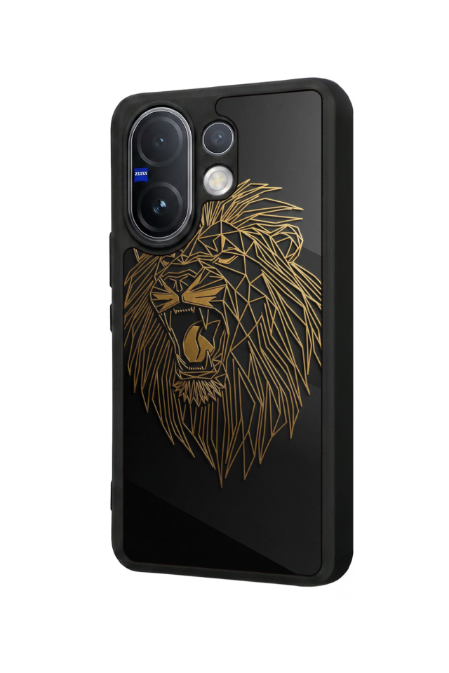 Vivo V60 Uyumlu Aslan Tasarımlı Glossy Premium Kılıf