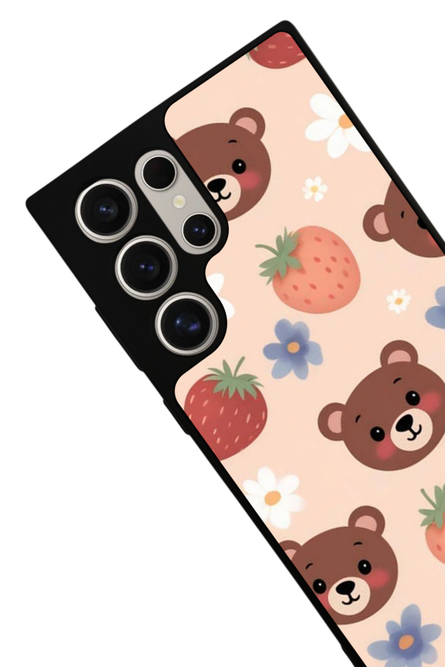 Samsung Galaxy S24 Ultra Uyumlu Ayı Tasarımlı Glossy Premium Kılıf