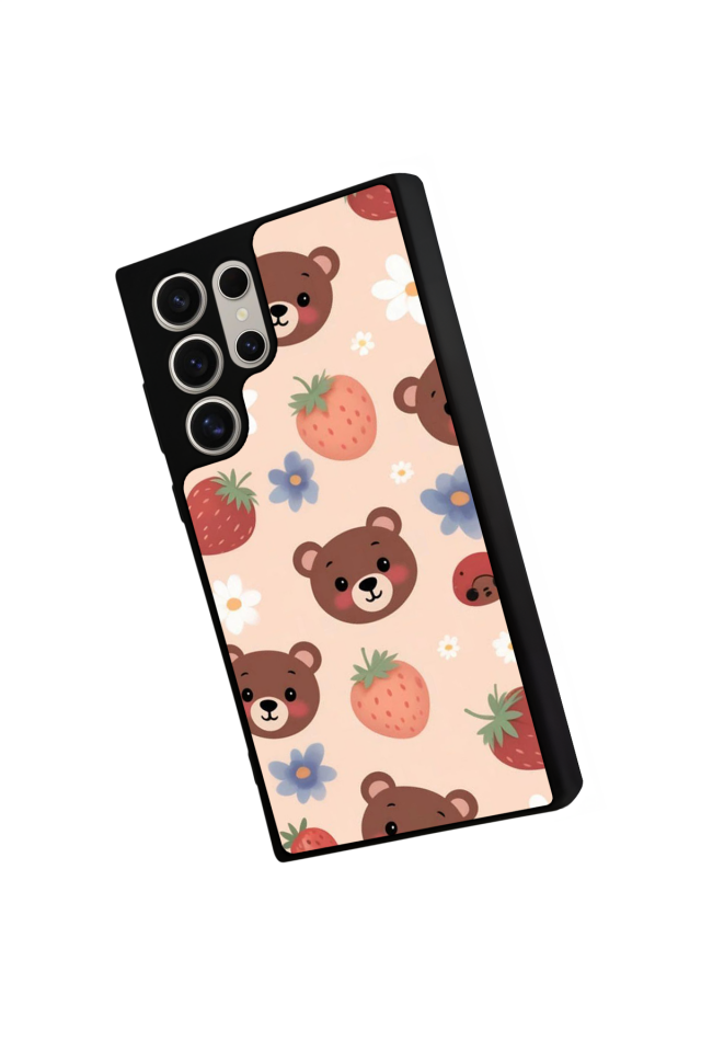 Samsung Galaxy S24 Ultra Uyumlu Ayı Tasarımlı Glossy Premium Kılıf