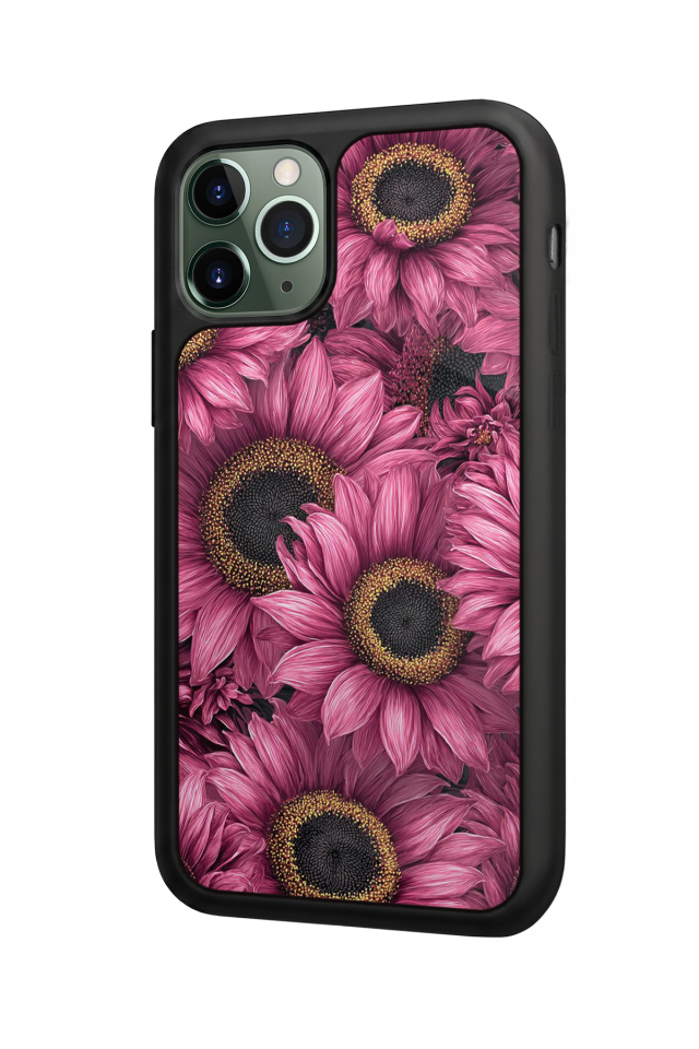 iPhone 11 Pro Max Uyumlu Cicek Tasarımlı Glossy Premium Kılıf