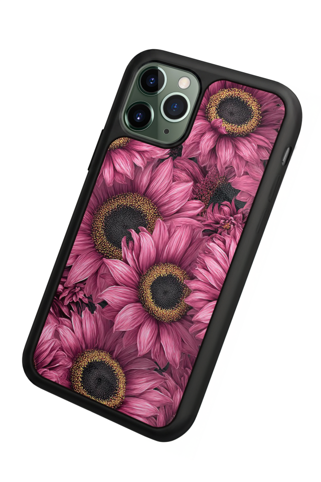 iPhone 11 Pro Max Uyumlu Cicek Tasarımlı Glossy Premium Kılıf