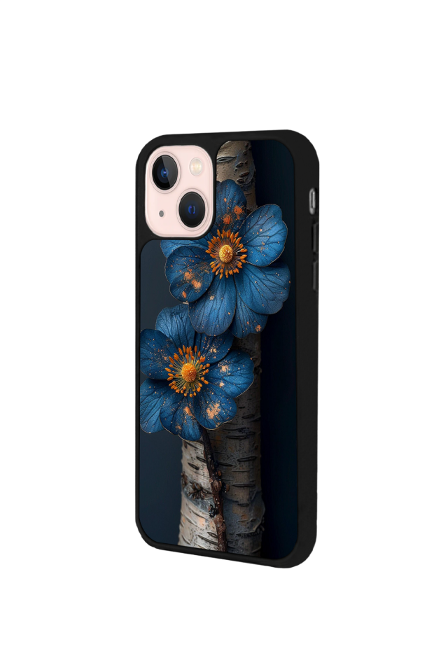 iPhone 13/14 Uyumlu Cicek Tasarımlı Glossy Premium Kılıf