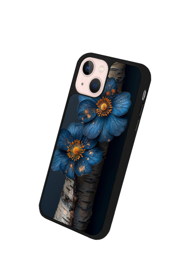 iPhone 13/14 Uyumlu Cicek Tasarımlı Glossy Premium Kılıf