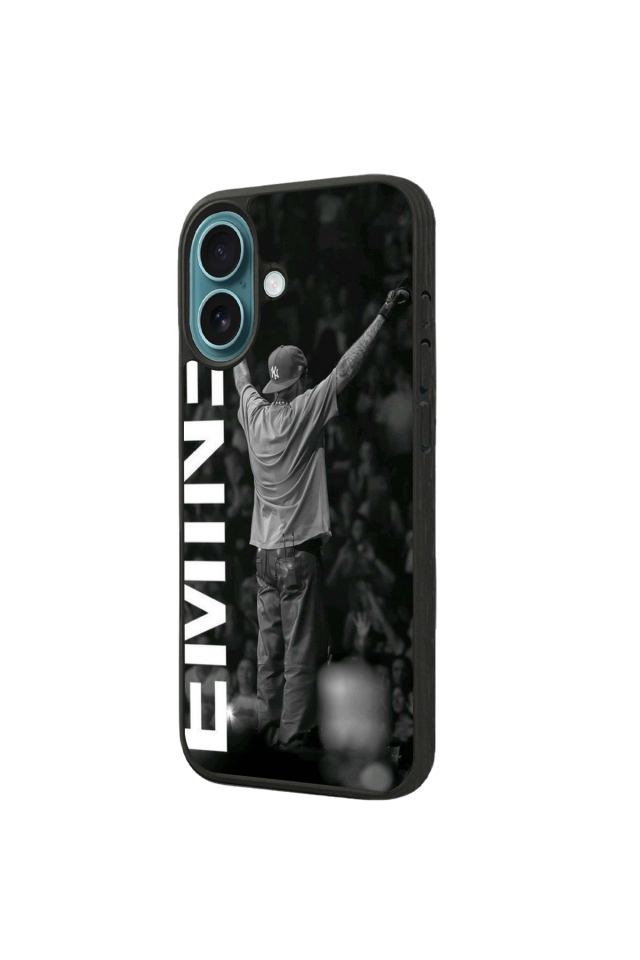 iPhone 16 Uyumlu Eminem Tasarımlı Glossy Premium Kılıf