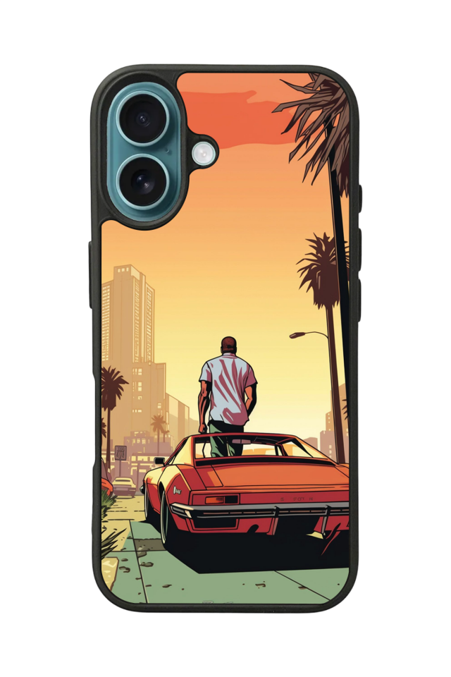 iPhone 16 Plus Uyumlu GTA Tasarımlı Glossy Premium Kılıf