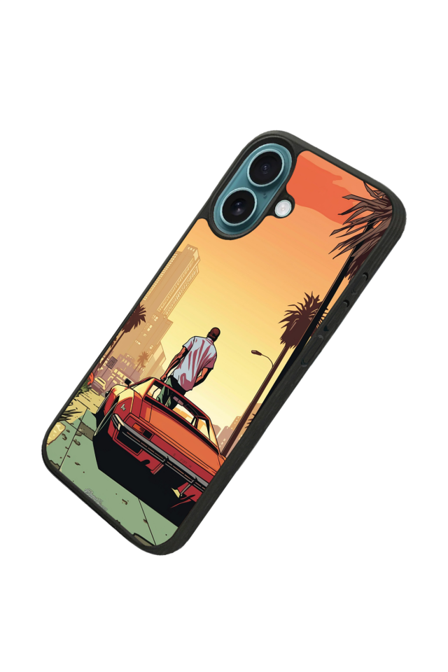 iPhone 16 Plus Uyumlu GTA Tasarımlı Glossy Premium Kılıf