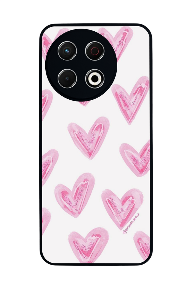 Tecno Spark 30 Pro Uyumlu Kalp Love Tasarımlı Glossy Premium Kılıf