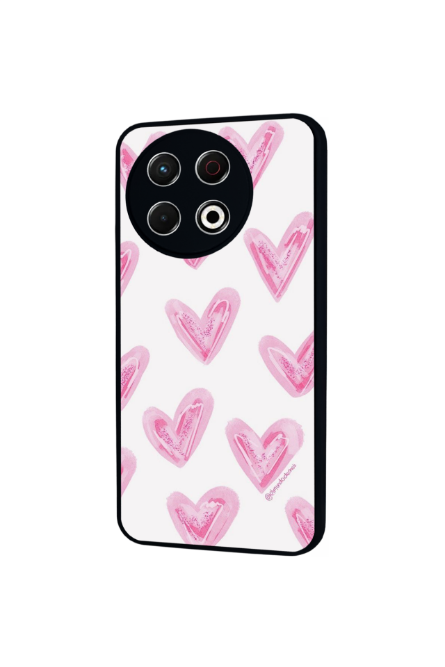 Tecno Spark 30 Pro Uyumlu Kalp Love Tasarımlı Glossy Premium Kılıf