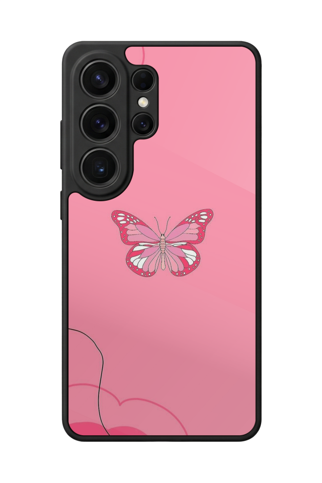 Samsung Galaxy S26 Ultra Uyumlu Kelebek Tasarımlı Glossy Premium Kılıf