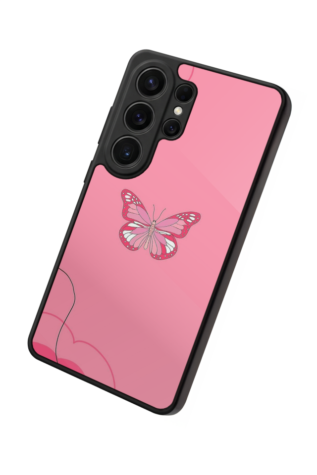 Samsung Galaxy S26 Ultra Uyumlu Kelebek Tasarımlı Glossy Premium Kılıf