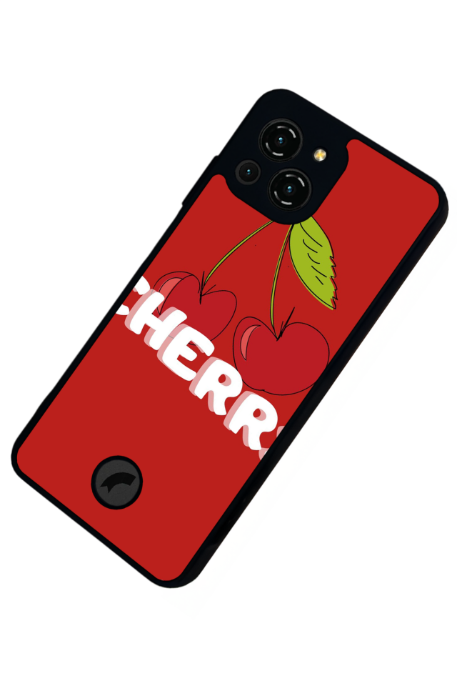 Reeder S23 Pro Max Uyumlu Kiraz Tasarımlı Glossy Premium Kılıf