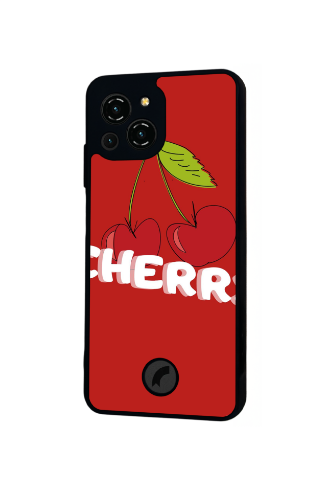 Reeder S23 Pro Max Uyumlu Kiraz Tasarımlı Glossy Premium Kılıf