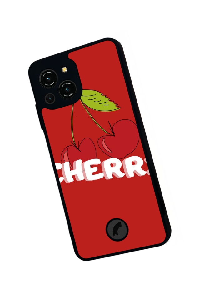 Reeder S23 Pro Max Uyumlu Kiraz Tasarımlı Glossy Premium Kılıf